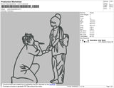 Juice Phototline Embroidery File 4 size