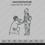 Juice Phototline Embroidery File 4 size