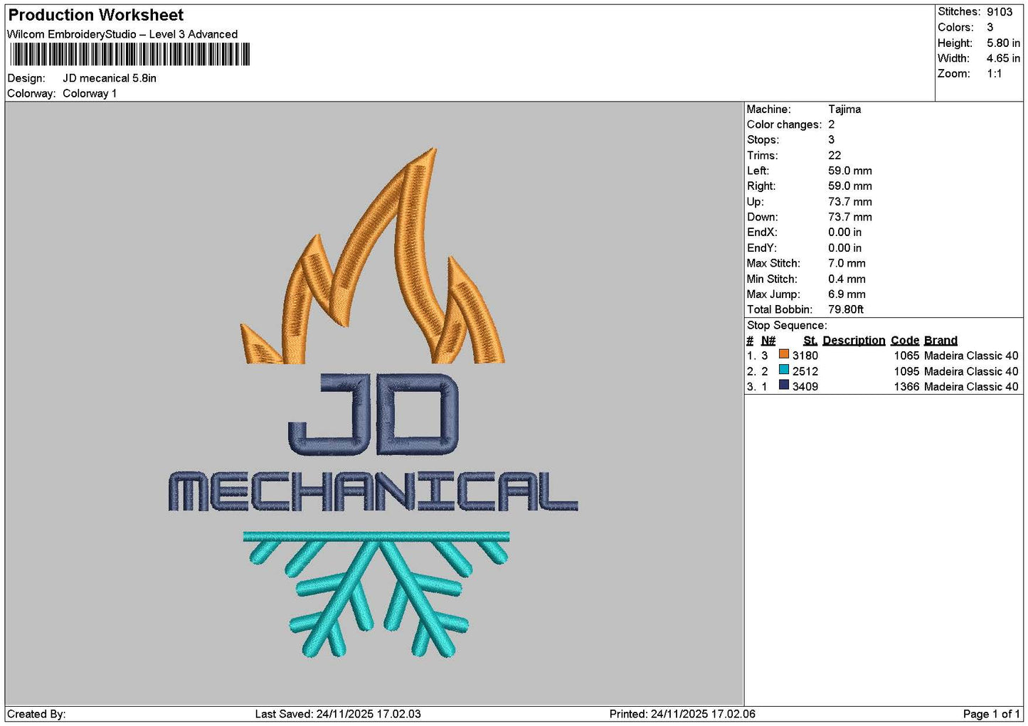 Jdtext 2411 Embroidery File 6 sizes