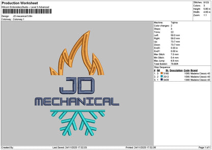 Jdtext 2411 Embroidery File 6 sizes
