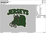 Jerseystext Embroidery File 6 sizes