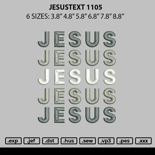 Jesustext 1105 Embroidery File 6 sizes