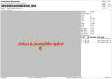 Pumpkintext2608 Embroidery File 6 sizes