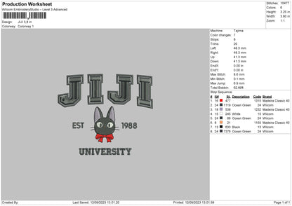 Jiji Embroidery File 6 sizes