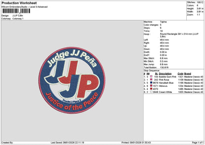 Jpcircle Embroidery File 6 sizes