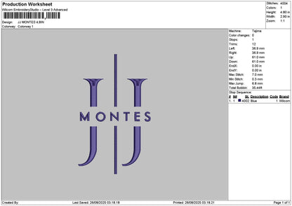 Montestext Embroidery File 6 sizes