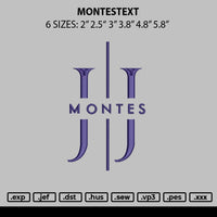 Montestext Embroidery File 6 sizes