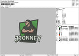 Jjoneytext Embroidery File 6 sizes
