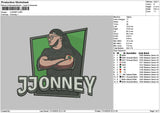 Jjoneytext Embroidery File 6 sizes