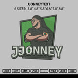 Jjoneytext Embroidery File 6 sizes
