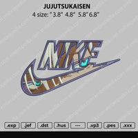 Nike Jujutsukaisen Embroidery File 4 size