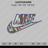 Nike Jujutsukaisen Embroidery File 4 size