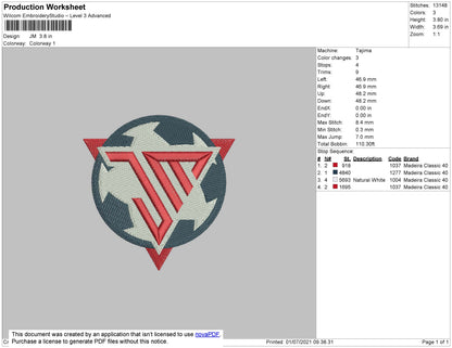 JM Embroidery File 4 size