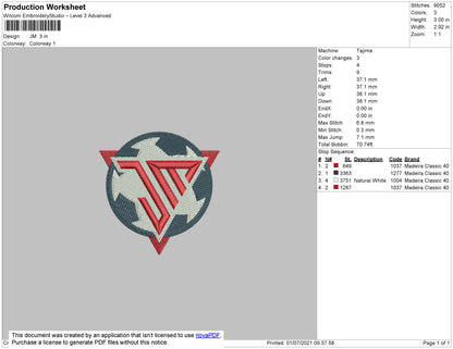 JM Embroidery File 4 size