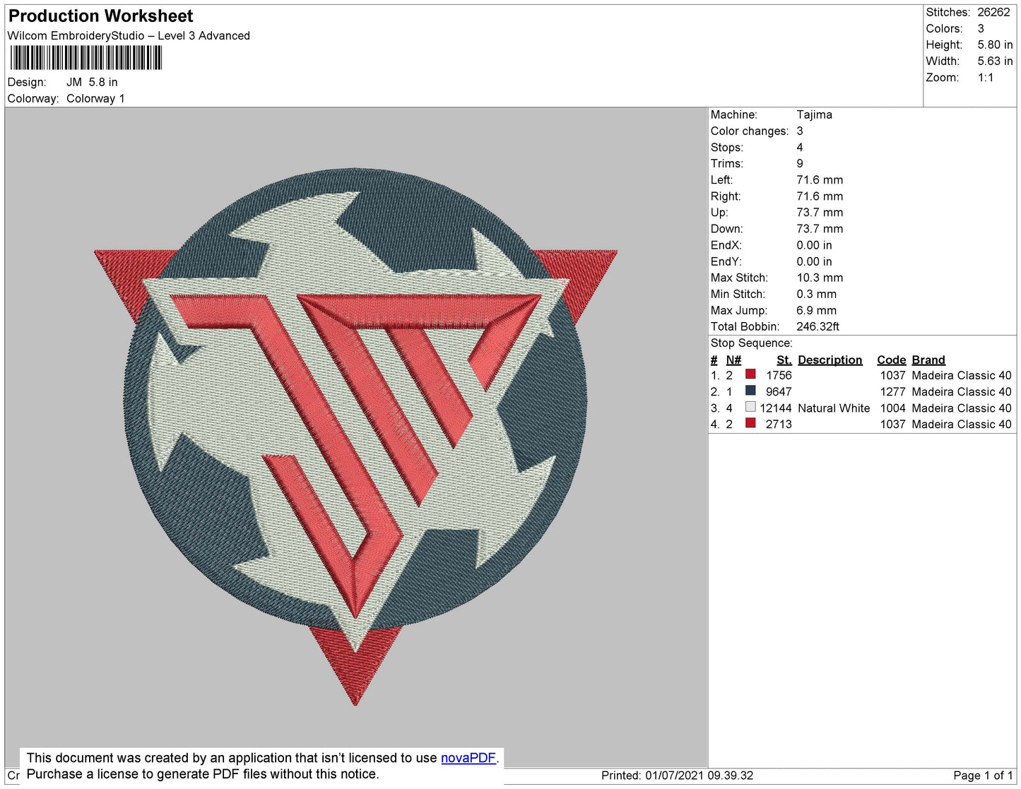 JM Embroidery File 4 size