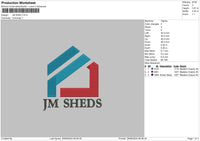 Shedtext Embroidery File 6 sizes