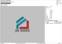 Shedtext Embroidery File 6 sizes