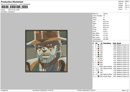 Jojo Box02 Embroidery File 6 sizes