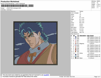 Jonathan Rectangle Embroidery File 4 size