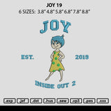 Joy 19 Embroidery File 6 sizes