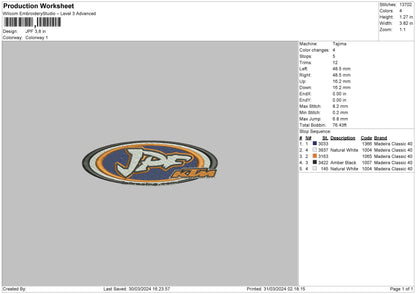 Jpfcircle Embroidery File 6 sizes