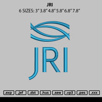 Jritext Embroidery File 6 sizes