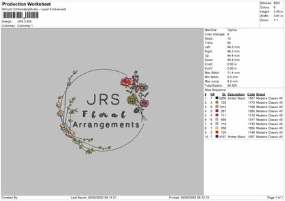 JRS LOGO for Embroidery machine