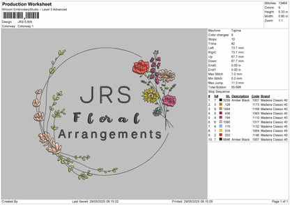 JRS LOGO for Embroidery machine