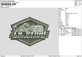 Stonetext Embroidery File 6 sizes