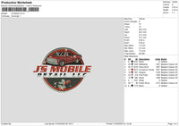 Js Mobile Embroidery File 6 sizes