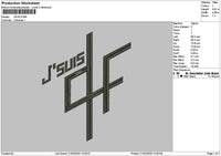 Jsuistext Embroidery File 6 sizes