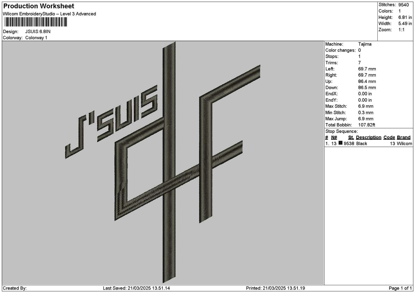 Jsuistext Embroidery File 6 sizes