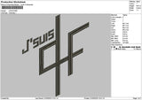 Jsuistext Embroidery File 6 sizes