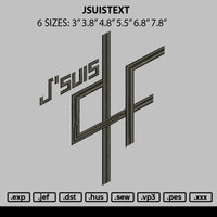 Jsuistext Embroidery File 6 sizes
