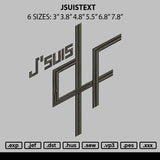 Jsuistext Embroidery File 6 sizes