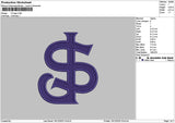 Jstext Logo Embroidery File 6 sizes