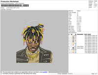 Juice Wrld Art Embroidery File 4 size