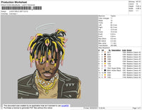 Juice Wrld Art Embroidery File 4 size