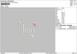 Jujutext Embroidery File 6 sizes