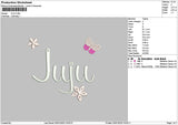 Jujutext Embroidery File 6 sizes