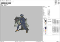 Jujutsu K Embroidery File 4 size