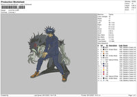 Jujutsu K Embroidery File 4 size