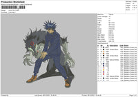 Jujutsu K Embroidery File 4 size
