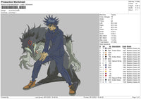 Jujutsu K Embroidery File 4 size