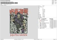 Jujutsu2701 Embroidery File 6 sizes