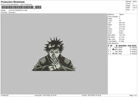 Jujutsu Kaisen BW Embroidery File 4 size