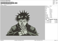 Jujutsu Kaisen BW Embroidery File 4 size
