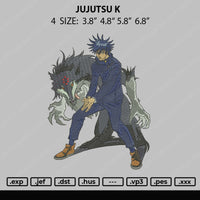 Jujutsu K Embroidery File 4 size