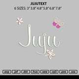 Jujutext Embroidery File 6 sizes
