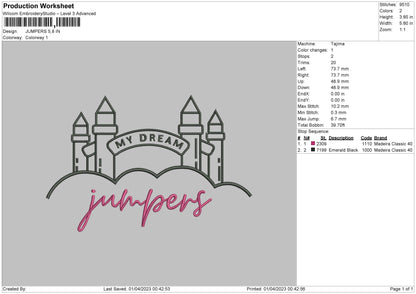 Jumpers Embroidery File 6 sizes